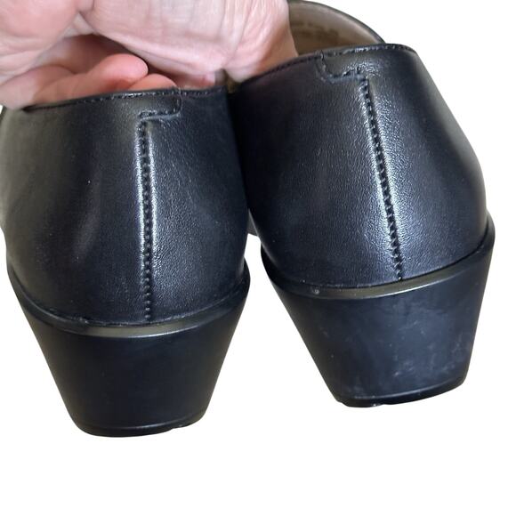 Dansko Black Nappa Leather Addy Slip On Comfort Shoes Size 39 8 - Picture 6 of 11